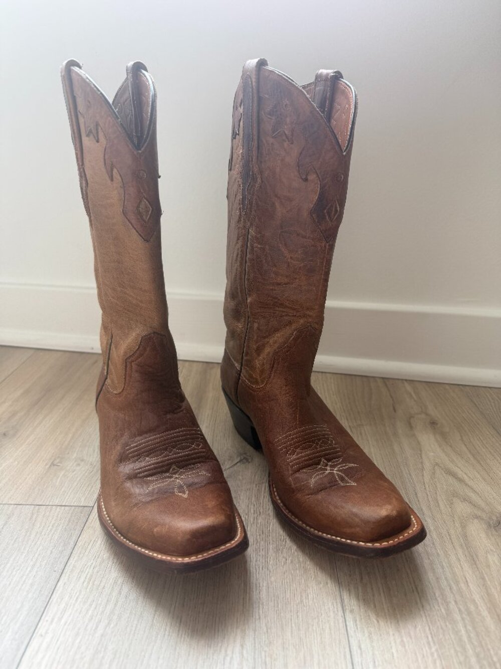 Black Jack American Buffalo Cowboy Boots Tan (Womens, Size 8 B)